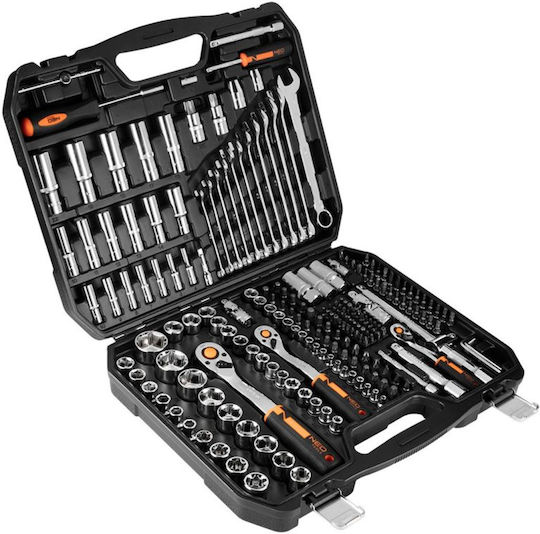 Neo Tools Καστάνια με Καρυδάκια 1\2" & 1\4" & 3\8" 219τμχ