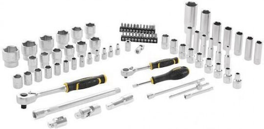 Stanley Ratschen- & Steckschlüssel-Sets 1\2" & 1\4" 81Stück