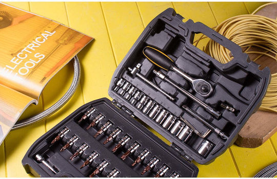 Deli Ratschen- & Steckschlüssel-Sets 1\4" 46Stück