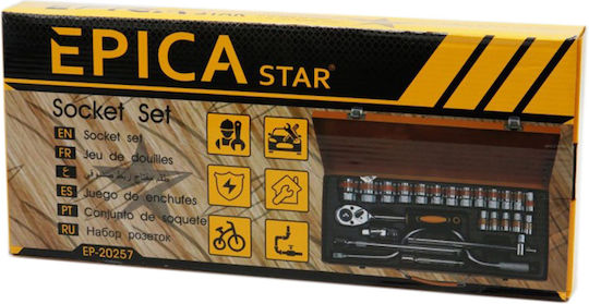 Epica Star Ratschen- & Steckschlüssel-Sets 23Stück