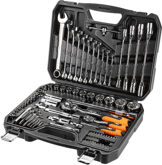 Neo Tools Καστάνια με Καρυδάκια 1\4" & 1\2" 77τμχ