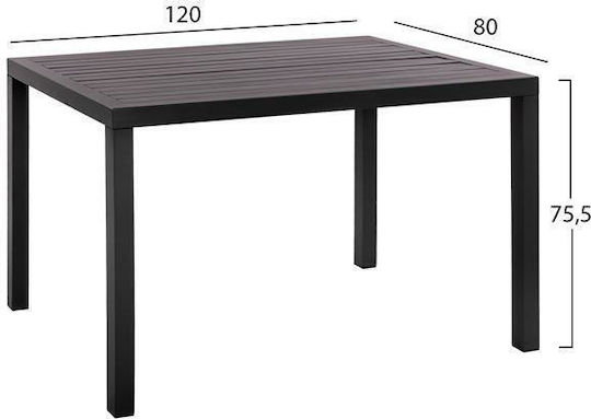 Set Sala De Mese Pentru Exterior Leon 5 Piese Gri