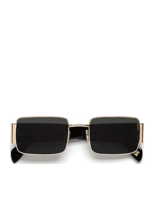 Retrosuperfuture Unisex Sunglasses with Gold Metal Frame and Gray Lens