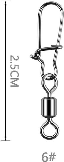 Tpster Fishing Swivels 6# 2.5cm 12pcs 37538
