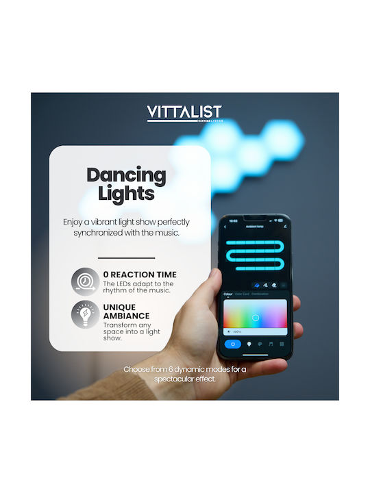 Vittalist Smart Διακοσμητικό Φωτιστικό LED Πίνακας 10x10εκ.