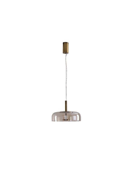 Eurolamp Lobby Κρεμαστό Φωτιστικό Χρυσό LED 30x30x139εκ.