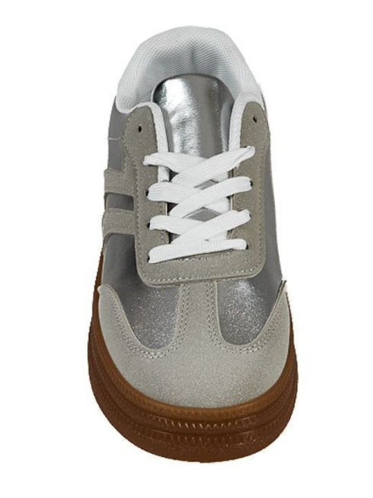 Adidași Flatforms Pentru Femei Argintii
