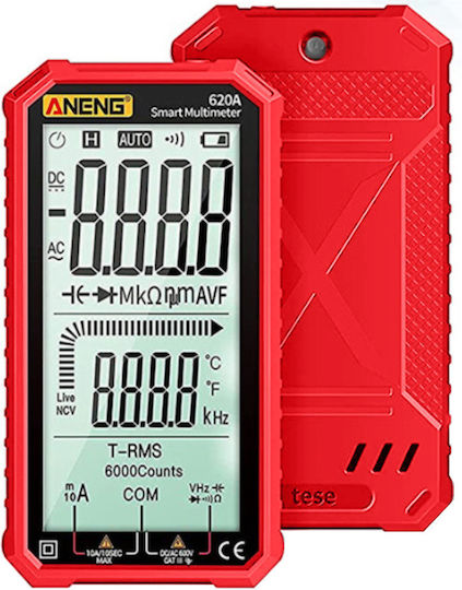 Aneng Aneng 620A Ψηφιακό Πολύμετρο με Καπασιτόμετρο True RMS με Buzzer με Μέτρηση AC / DC / Χωρητικότητας