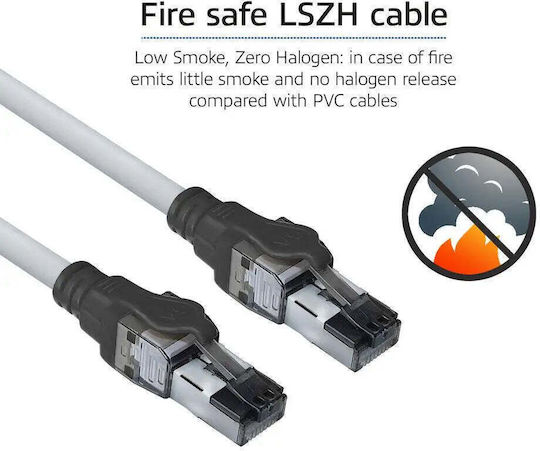 ACT S FTP мрежов пач кабел Cat6a IDC 4PPOE/POE++100W LZSH 3.0 м