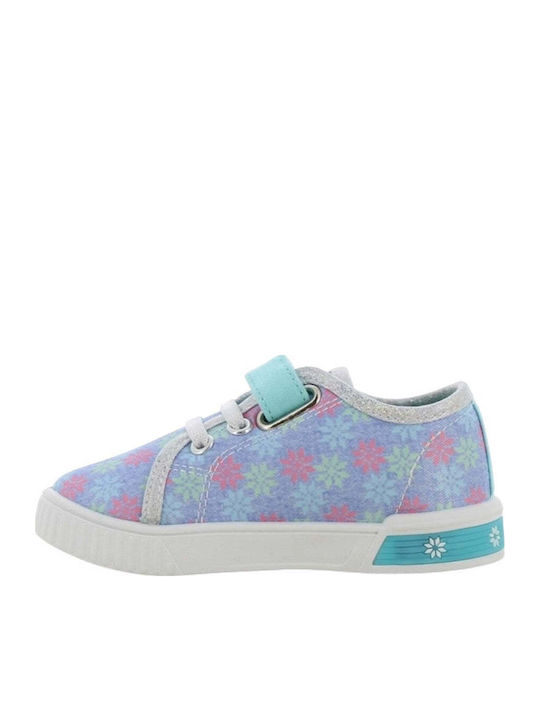 Frozen Kids Sneakers Anatomic with Scratch & Lights Light Blue