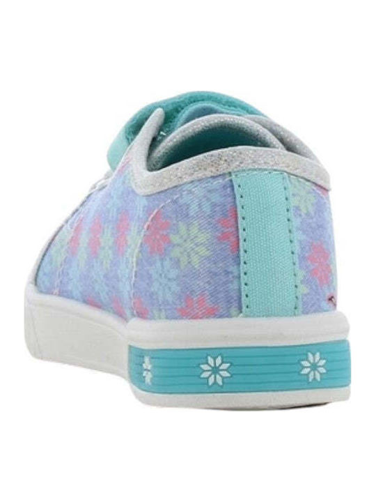 Frozen Kids Sneakers Anatomic with Scratch & Lights Light Blue
