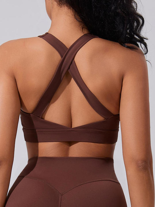 Women's Sports Bra without Padding Brown