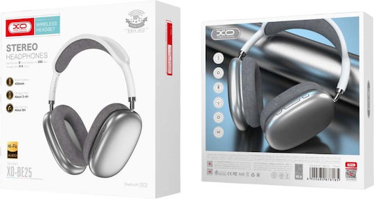 XO BE25 Bluetooth Wireless Over Ear Headphones with 8 hours of Operation Silver