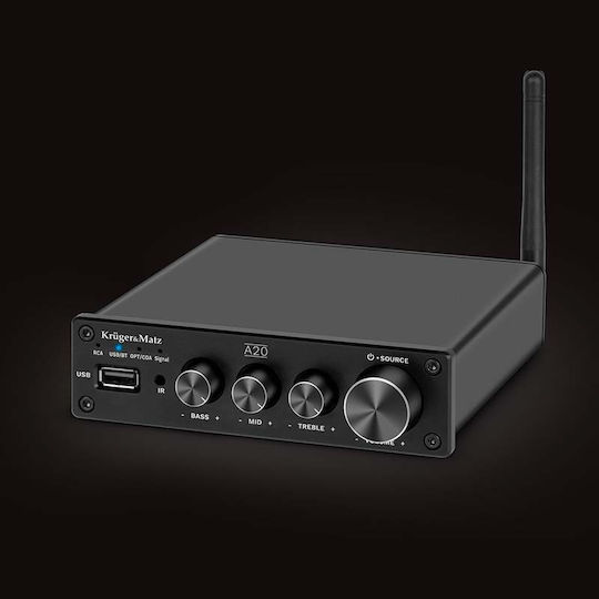 Kruger & Matz A20 Integrated Hi-Fi Amplifier Stereo KM0569 Black