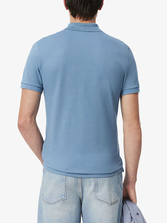 Polo Short Sleeve Blouse Cyan