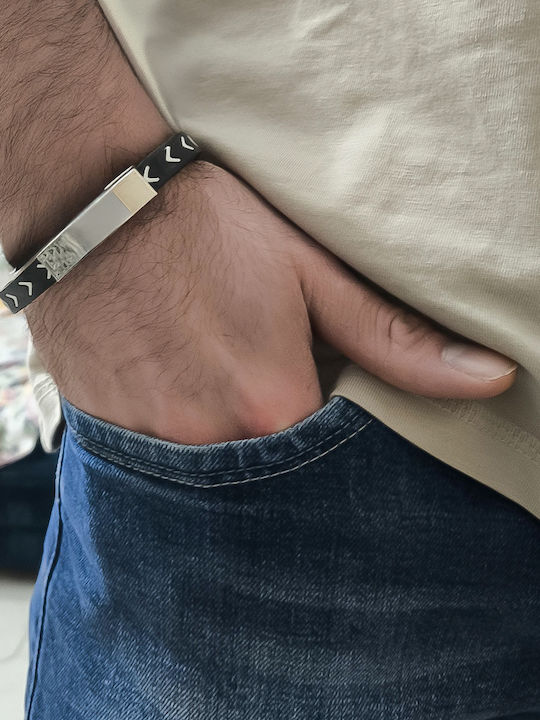Ανδρικό Βραχιόλι Καουτσούκ Ανοξείδωτο Ατσάλι Εσωτ.διάμετρος 7 Εκατοστά Tribute 0230270605 Ανδρικό Βραχιόλι Καουτσούκ Ανοξείδωτο Ατσάλι Εσωτ.διάμετρος 7 Εκατοστά Tribute 0230270605