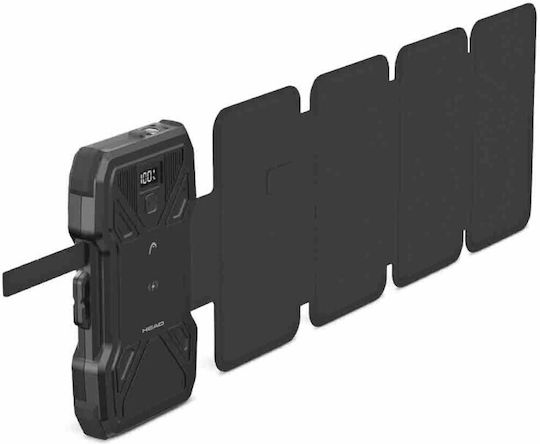 Head HDPB01 Ηλιακό Power Bank 10000mAh 22.5W με Θύρα USB-A και Θύρα USB-C Power Delivery Μαύρο