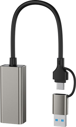 XO 16.005.0354 USB-C Netzwerkadapter mit Verkabelte Ethernet Verbindung