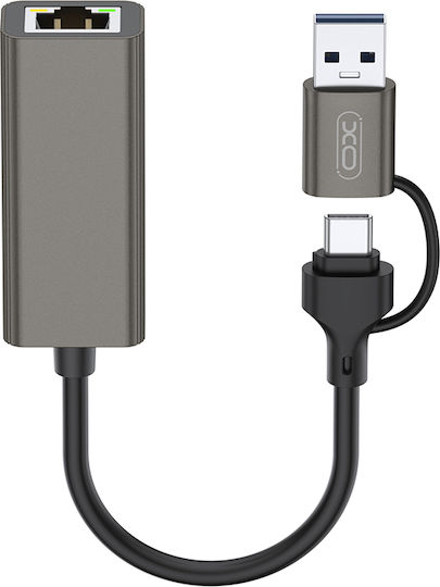 XO 16.005.0354 USB-C Netzwerkadapter mit Verkabelte Ethernet Verbindung