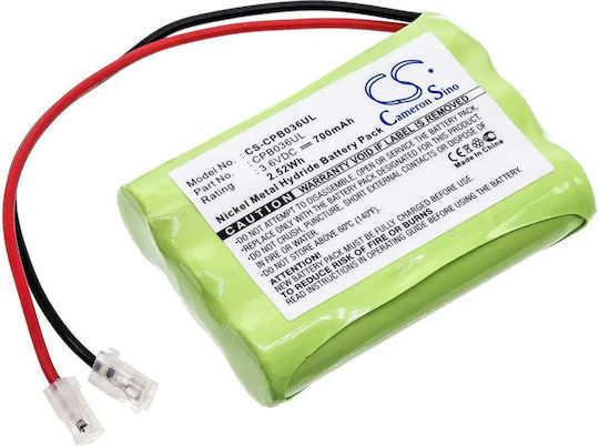Battery Phone 3* Aaa 3.6v Nimh 700mah Gpt207 Universal Connector Panasonic Kx-tc1210 Cameron Sino