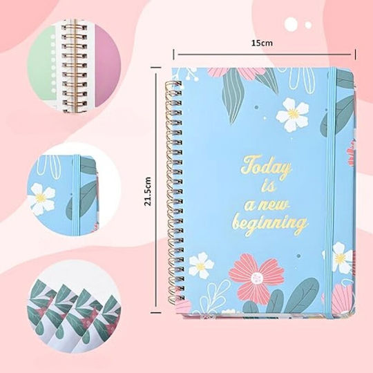 Εβδομαδιαίο Planner Μπλε Σπιράλ