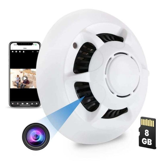 Spionkamera Rauchmelder Iuni D103 8 GB Wi-Fi Ansicht 4K Bewegungserkennung