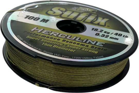 Νήμα Sufix Herculine 100m Πράσινο 0.69mm