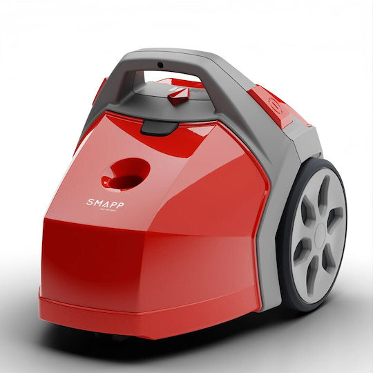 Smapp Dynamic+ Ηλεκτρική Σκούπα 900W με Σακούλα 4lt Κόκκινη