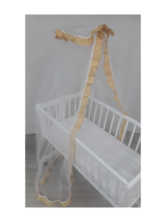 Beboulino Baby Mosquito Net for Crib with Beige Tulle 100x250x250cm