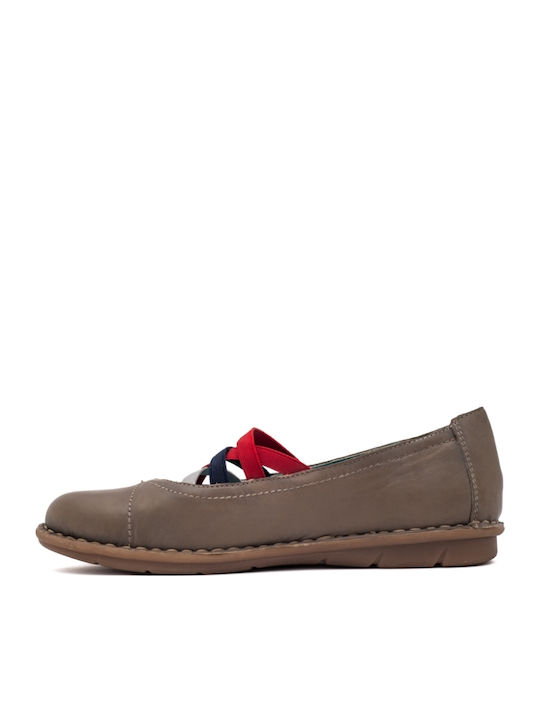 Anatomic Leather Ballerinas Gray