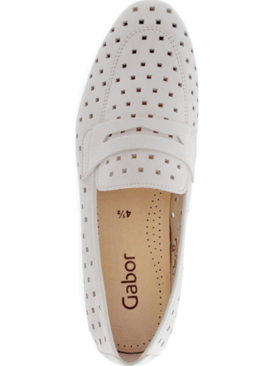 Leder Damen Loafers in Gray Farbe