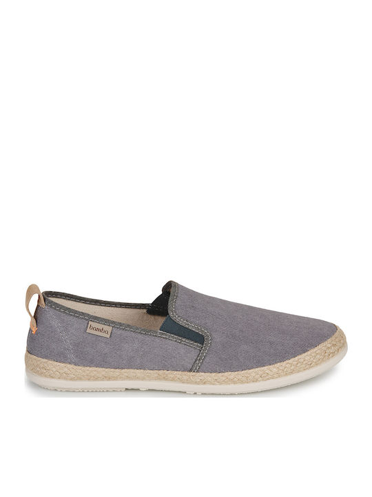 Fabric Men's Espadrilles in Gray Color