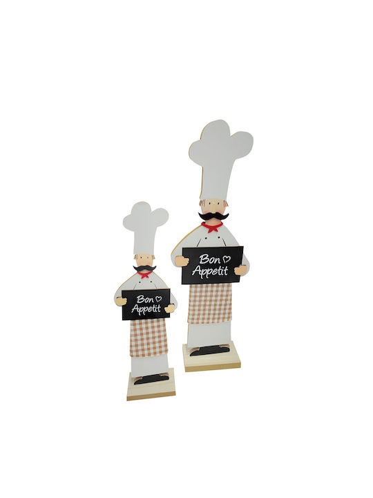 ArteLibre Decorative Space Bon Appetit made of Wooden 9.5x5x30cm 1pcs