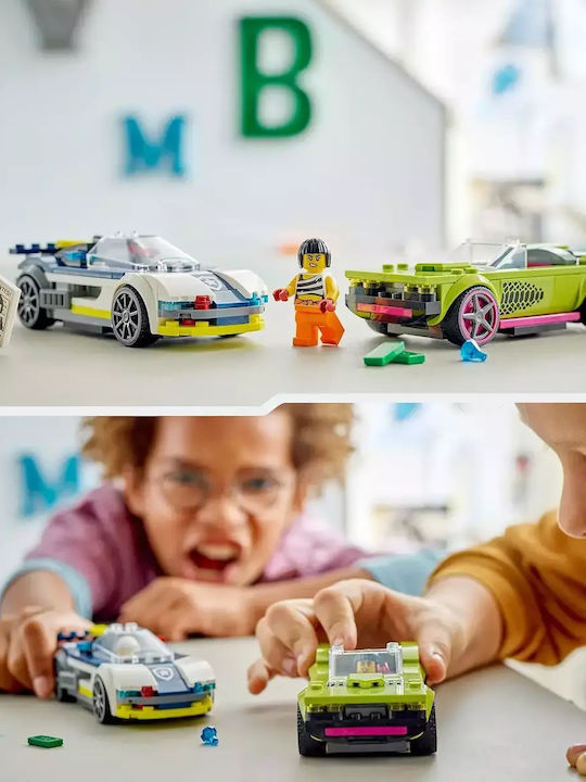 Lumânare De Paște Cu Jucării City: Urmărire Cu Mașina De Poliție Și Muscle Car Pentru Vârsta 6+ Ani LEGO