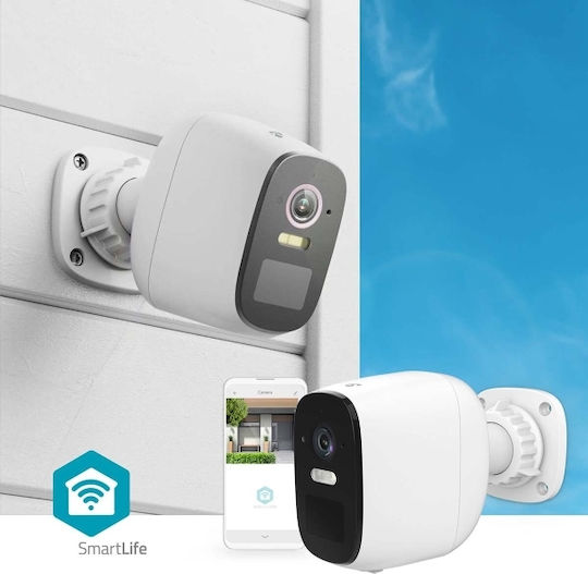 Nedis WIFICBO32WT IP Камера за наблюдение Wi-Fi Full HD+ 4MP Водоустойчива с Двупосочна Комуникация