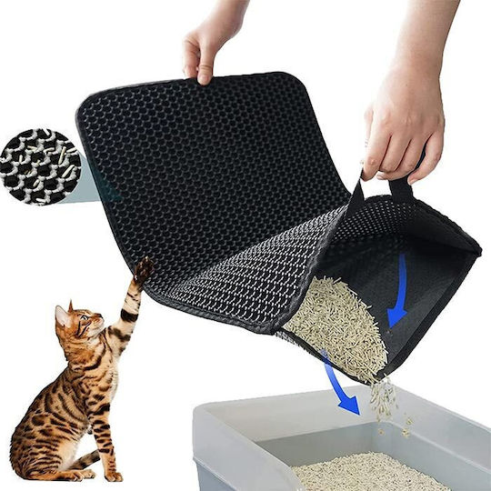 Litter Trapper Mat Black Mat Cat Toilet 1pcs Cat Litter Mat 40x50cm