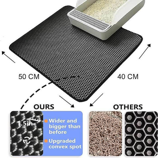 Litter Trapper Mat Black Mat Cat Toilet 1pcs Cat Litter Mat 40x50cm
