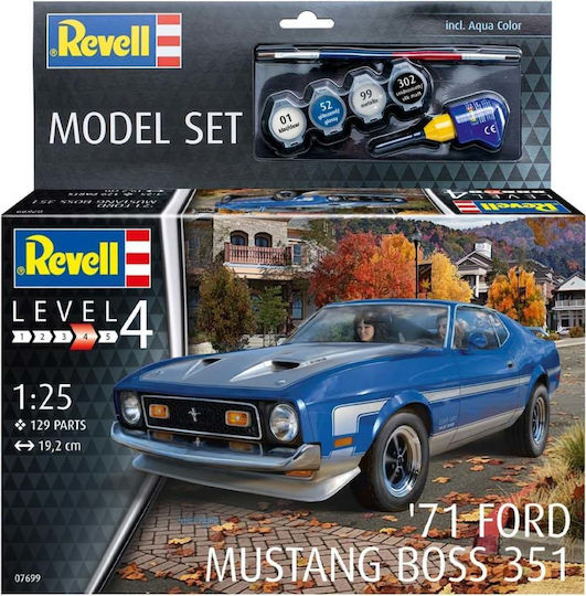Revell Φιγούρα Μοντελισμού Αυτοκίνητο '71 Mustang Boss σε Κλίμακα 1:25 με Κόλλα και Χρώματα