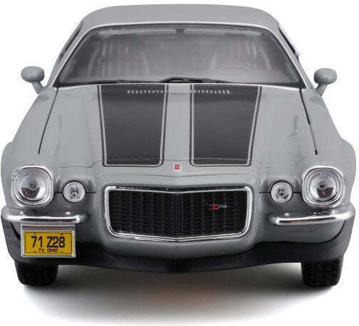 1/18 Chevrolet Camaro 1971 Grey W Black Stripes