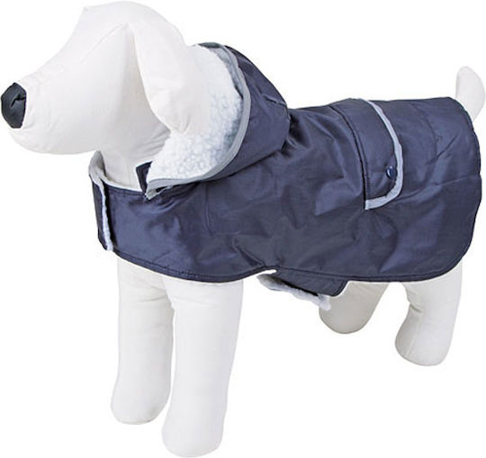 Kerbl Hundemantel Kapuzen Blau mit Rückenlänge 34 cm.