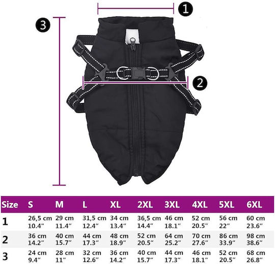 vidaXL Black Dog Coat