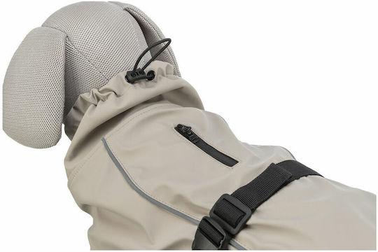Beige Waterproof Dog Coat with 70cm Back Length
