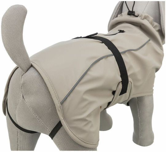 Beige Waterproof Dog Coat with 70cm Back Length
