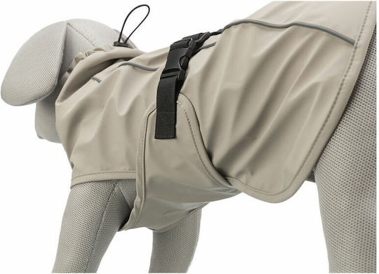Beige Waterproof Dog Coat with 70cm Back Length
