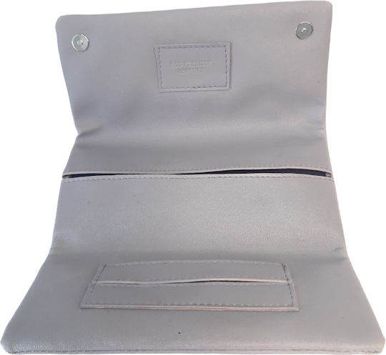 Mario Rossi Tobacco Pouch With Magnetic Clasp 16.5x7.5cm Gray