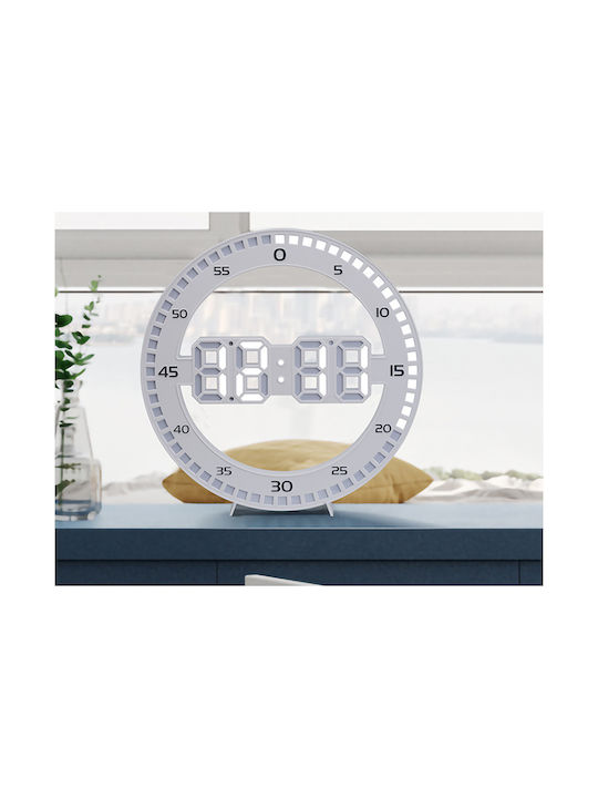 Verk Group Tisch-Digitaluhr Weiß
