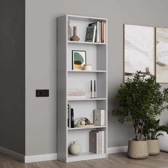 Βιβλιοθήκη Max Λευκό 58x23x170εκ.