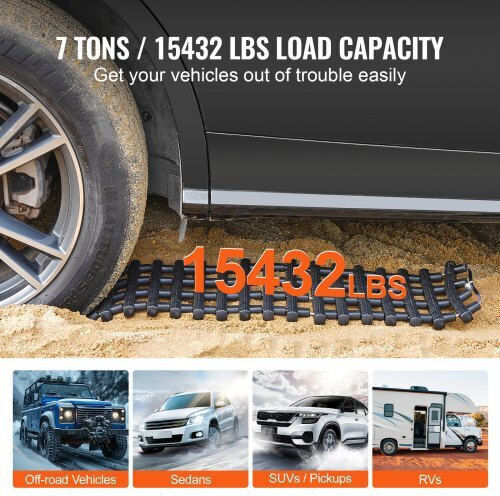 Vevor 2 Pcs Traction Boards Tpr Mud Snow Sand Storage Bags Black Short Qctkblds2jzdpq3j6v0