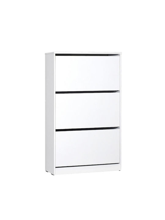 Dorit Wooden Shoe Organizer White 73x24x113.2cm