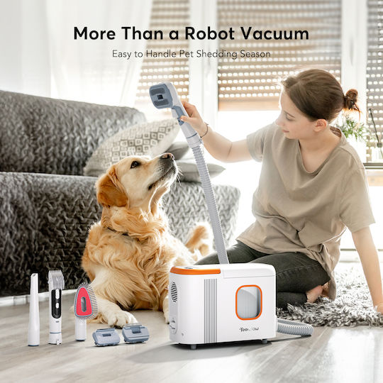Teendow D20S Max+ Robot Vacuum Cleaner with Laser Mapping and 6000Pa Suction Power White